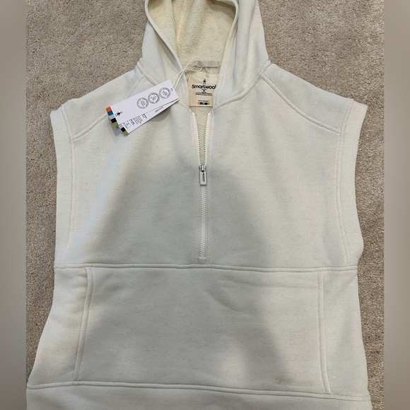 Women's Smartwool Terry SS Hoodie Sweatshirt  Color: Almond Size Medium NWT - Picture 5 of 6